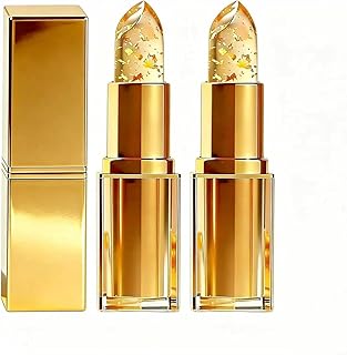 2PCS Colour Changing Lipstick, 2026 Advanced PH Lipsticks Colour Changing, Clear to Pink with Gold Foil, Long Lasting 24 Hours Moisturizing for Women