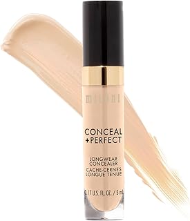 Milani Conceal + Perfect Longwear Concealer Full Coverage Infused with Hyaluronic Acid & Vitamin E, Cover Dark Circles, Blemishes & Skin Imperfections for Long-Lasting Wear - Light Nude