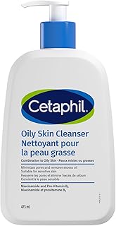 Cetaphil Oily Skin Cleanser (473ml) - Gentle Foaming Daily Facial Cleanser, Ideal Face Wash for Sensitive, Acne Prone, Combination to Oily Skin, Dermatologist Recommended