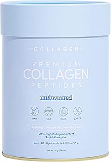 The Collagen Co. Premium Collagen Powder With Vitamin C And Biotin - Nurtures Healthy Hair, Glow Skin, Fortifies Joints, And Bones - Unflavoured Collagen In A 14-Serve Loose Powder (210g)