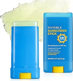 Sonnenschutzstick, Wasserfester Sonnenschutz LSF 50+, Schnell Einziehende Sonnencreme Stick, Gegen Hautirritationen, Geeignet für Alle Hauttöne, Natur Sunscreen Stick 13g