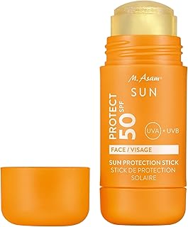 M. Asam SUN Protection Stick SPF50 (15g) - Sonnencreme Gesicht 50 Mit Hohem UV Schutz, Praktischer Stick Für Unterwegs, Transparenter Sonnenschutz Für Gesicht, Zieht Schnell Ein Ohne Rückstände