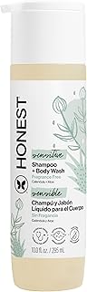The Honest Company 2-in-1 Baby Shampoo & Body Wash, Fragrance-Free, Tear-Free, Hypoallergenic, Naturally Derived, Sensitive Skin, 10 fl oz