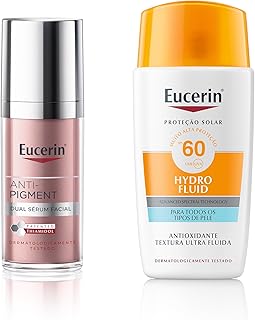 Kit Eucerin Dual Sérum Facial AntiManchas e Anti-idade 30ml + Eucerin Protetor Solar Facial Hydrofluid FPS 60