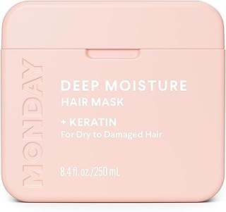 MONDAY HAIRCARE DEEP MOISTURE Hair Mask with Keratin, Argan Oil, Shea Butter & Coconut Oil for Dry to Damaged Hair 250 mL