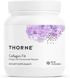 THORNE - Collagen Fit - Unflavored Collagen Peptides Powder with Nicotinamide Riboside - 15g of Collagen Peptides and 14g Protein per Serving - NSF Certified for Sport - 17.8 Oz - 30 Servings