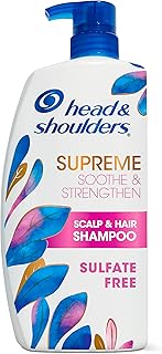 Head & Shoulders Supreme Anti-Dandruff Shampoo with Argan Oil and Rose Essence, 1% Pyrithione Zinc, Sulfate-Free, Deep Moisturization and Itch Control, 28.2 fl oz