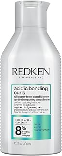 Redken Pflegende Spülung zur Regeneration der Struktur von behandelten, geschädigten Locken, Mit Zitronensäure und Glycin, Silikonfrei, Vegan, Acidic Bonding Curls Conditioner, 1 x 300 ml