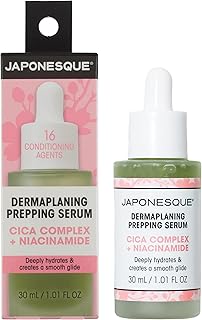 Japonesque Dermaplaning Prepping Serum, better than a face oil for Smooth Glide, Deeply Hydrates and Nourishes Without Feeling Oily, made with Cica Complex and Niacinamide