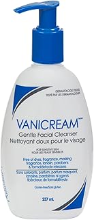 Vanicream Gentle Facial Cleanser, 237 mL – Sulfate-Free, Fragrance-Free, Dermatologist Tested for Sensitive Skin, Oil-Free, Gluten-Free, Daily Face Wash for Men & Women