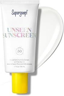 Supergoop! Unseen Sunscreen - Clear & Invisible Face Sunscreen + Broad Spectrum + Makeup-Gripping Primer - Weightless, Scentless, Oil Free - For All Skin Types & Tones
