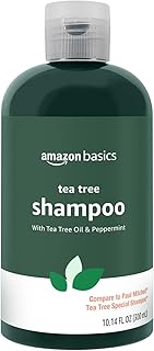 Amazon Basics Tea Tree Oil Shampoo for Hair, with Peppermint, 10.14 fl oz, Pack of 1