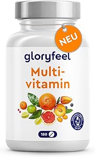 Multivitamin Tabletten - Wertvolle Mineralstoffe & alle A-Z Vitamine im Komplex - Halbjahresvorrat - 180 kleine, leicht zu schluckende Tabletten - Immun-Support* - 100% Laborgeprüft