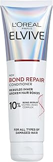 L'Oréal Paris Conditioner For Severely Damaged Hair, Elvive Bond Repair With Citric Acid Complex, Rebuilds Inner Broken Bonds For 98% Less Breakage, 90% More Shine And 82% Stronger Resilient Hair
