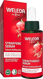 WELEDA Bio Straffendes Serum - Naturkosmetik Natural Anti Aging Gesicht Pflegekonzentrat mit Granatapfelsamenöl & Maca-Peptiden. Gesichtsserum mindert Falten, spendet Feuchtigkeit & strafft (1x 30ml)