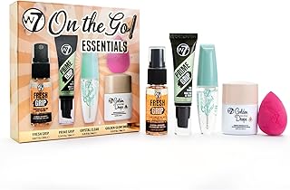 On the Go Essentials - Mini Makeup Must-Haves with Primer, Setting Spray, Mascara, Golden Glow Bronzing Drops & Beauty Sponge - Travel or Handbag Size Essentials