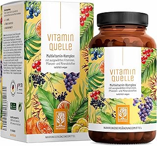 All in One Multivitamin & Mineralien Komplex - 35 wertvolle A-Z Vitamine und Mineralstoffe - Multi Vitamin Kapseln hochdosiert - Vegan und ohne unnötige Zusatzstoffe
