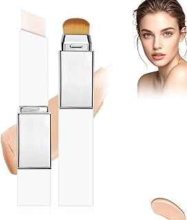 Color Changing Foundation Stick, 2 in1 Korean Foundation Make up mit Bürste, Farbwechselndes Foundation-Stick, 12 Stunden Halt und Natürlicher, Feuchtigkeitsspendender für Alle Hauttypen