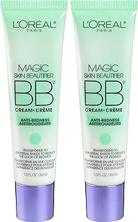 L'Oréal Paris Makeup Magic Skin Beautifier BB Cream Tinted Moisturizer, Anti-Redness, 1 fl oz, 2 Count