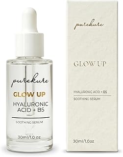 Hydrating Face Serum for Sensitive Skin - Organic Brightening Serum with Hyaluronic Acid + B5, Lightweight Daily Serum for Plump, Smooth Skin, 30 mL