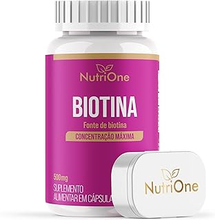 Biotina 45mcg Concentração Máxima 500mg 60 Cápsulas Suplemento Alimentar Vitamina B7 - Nutrione