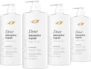 Dove Shampoo 4 Pack Intensive Repair for Damaged Hair with Bio-Protein Care Technology and Amino Serum 28 Fl Oz