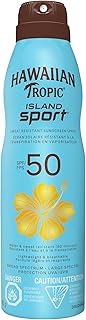 Hawaiian Tropic Island Sport Clear Spray Sunscreen SPF 50, 170g | Hawaiian Tropic Sunscreen SPF 50, Sunscreen, Spray On Sunscreen, Body Sunscreen Spray, 170g