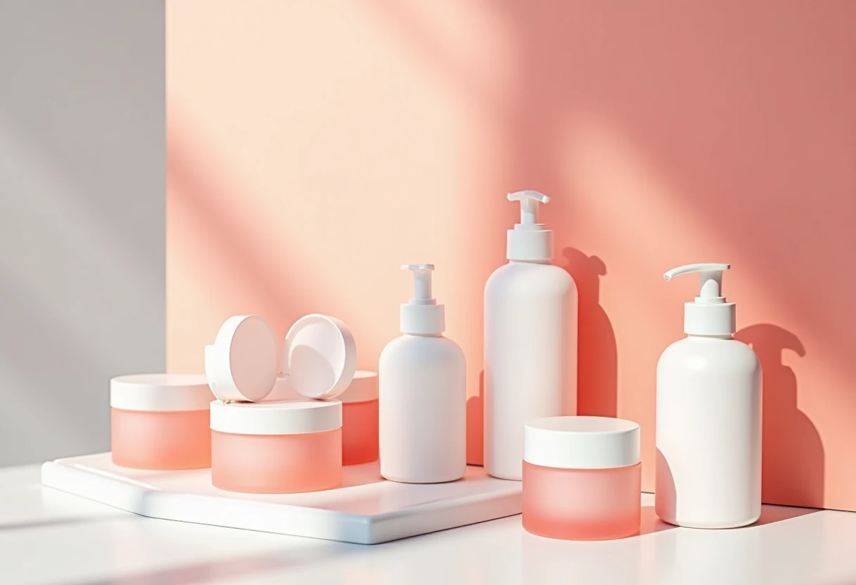 Hautpflege-Sets im Badezimmer