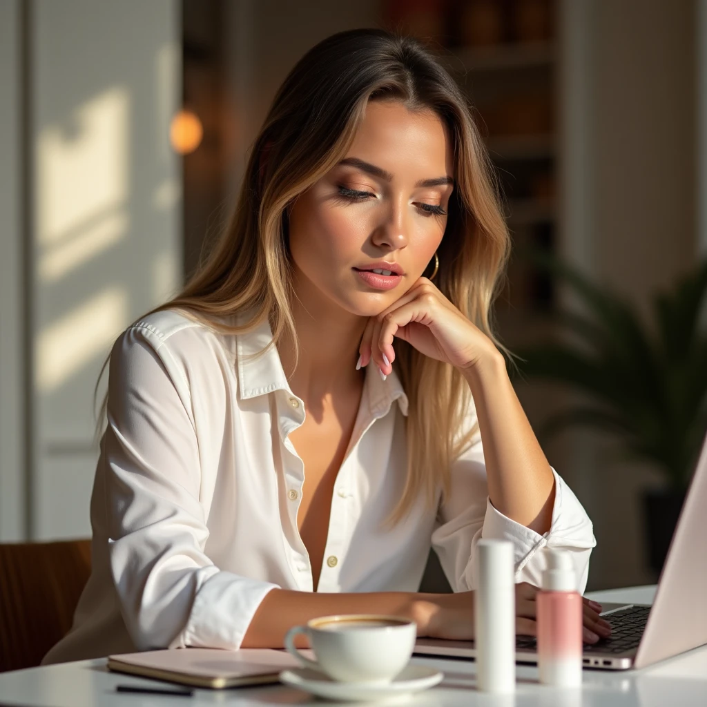 Freelancer beim Make-up-Vergleich