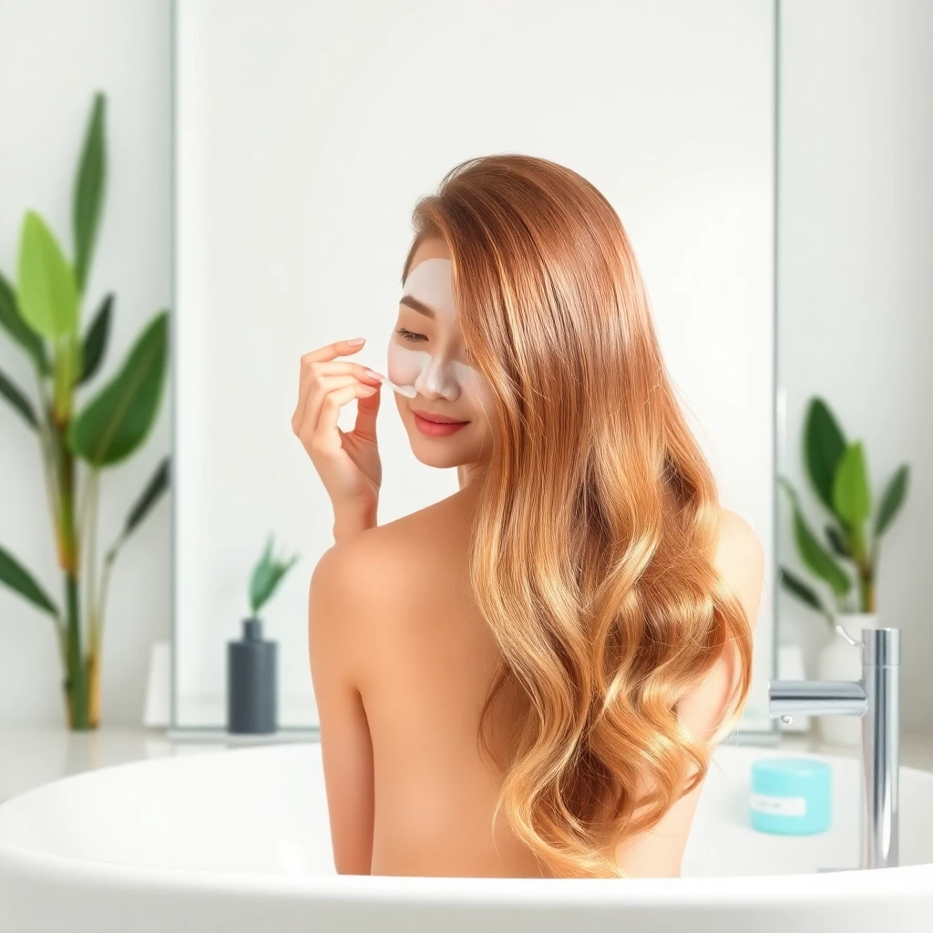 Applying a hair mask