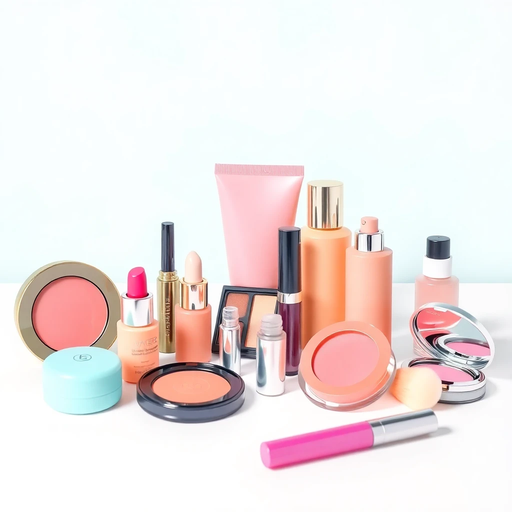 Produits de maquillage colorés