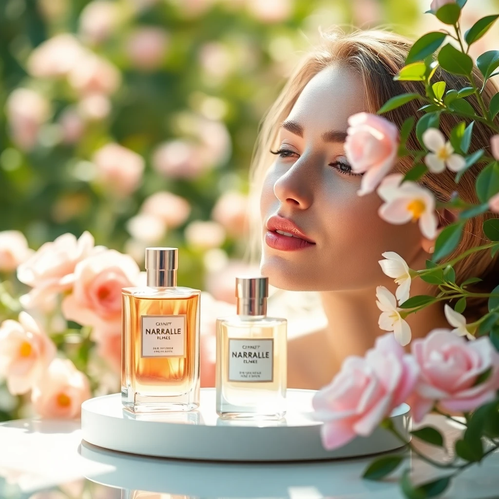 Parfum floral dans un jardin