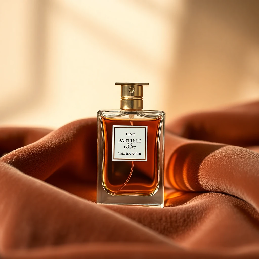 Parfum luxueux sur velours