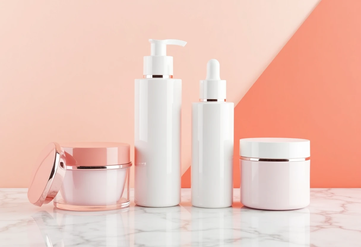 Skincare essentials displayed