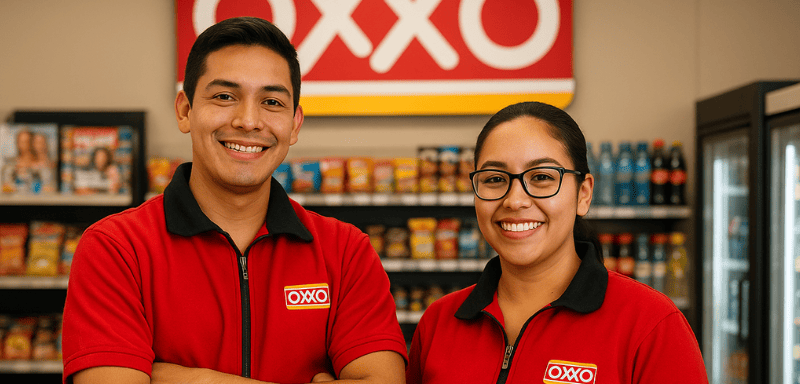 Trabajadores de OXXO.