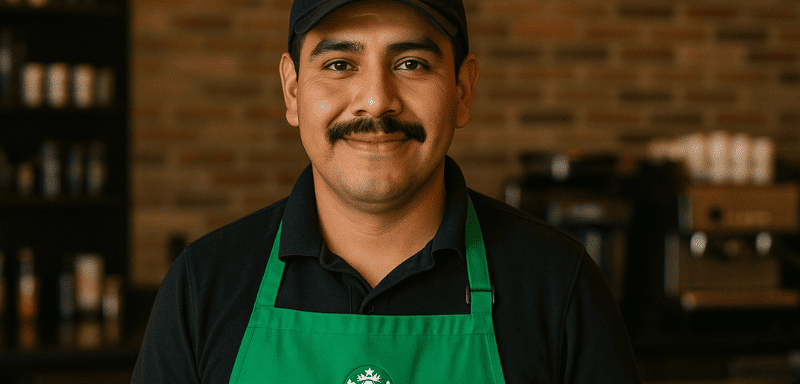 Empleado de Starbucks.