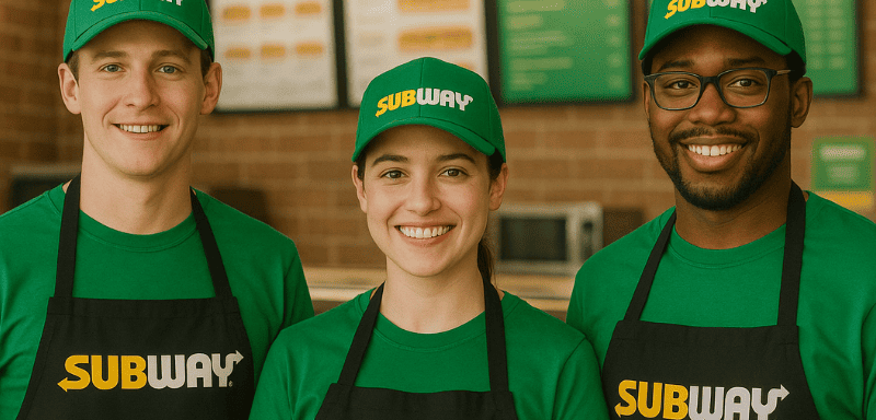Trabajadores de Subway.