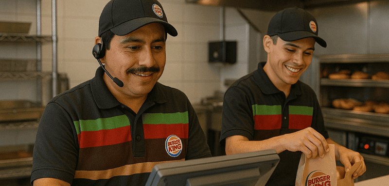 Trabajadores de Burger King.